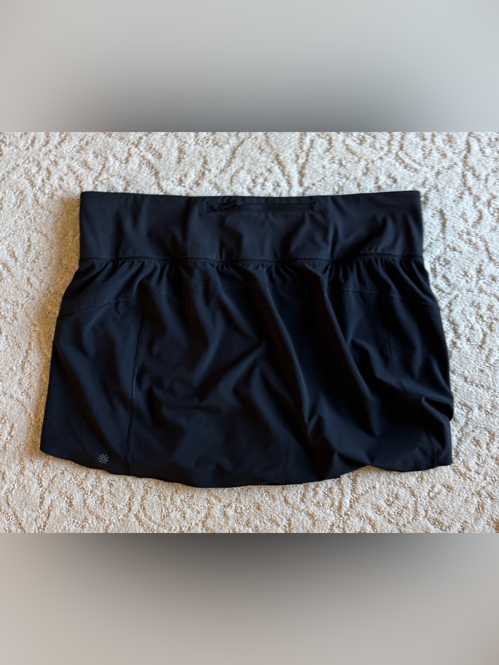 Athleta Run With It Skort 2X Black Active Tennis Pickleball Swim Compression